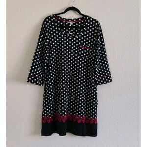NWT Soma Cool Embraceable Nights Sleep Shirt Dress Big Dot Size Large